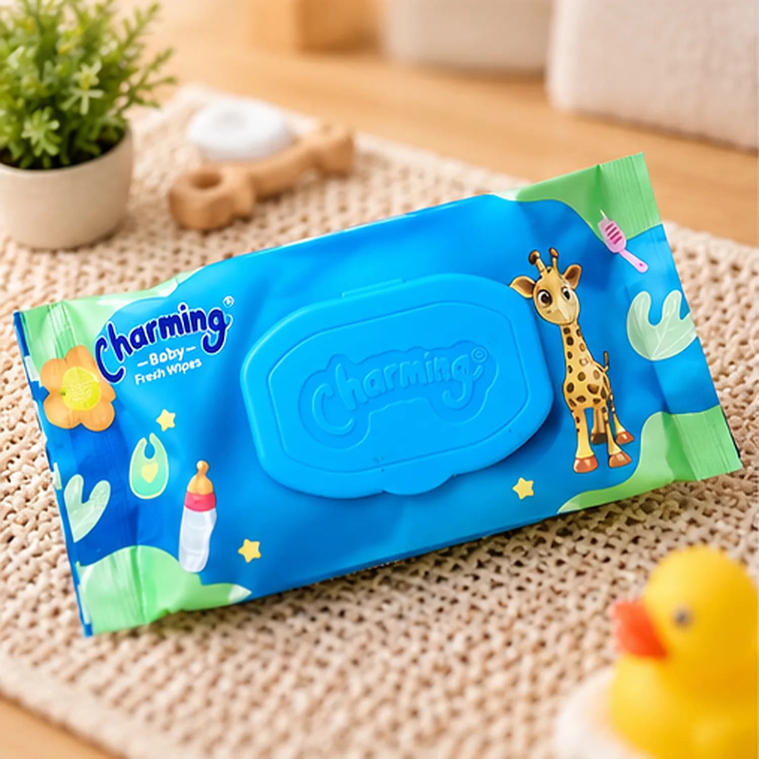 Charming Baby Fresh Wipes – Blue | Pack of 6 | Alcohol-Free Baby Wipes
