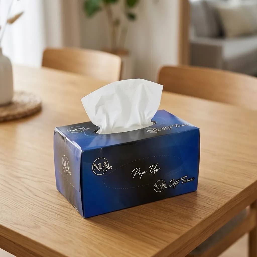 MA Soft Pop Up Facial Tissues (Imported) - Pack of 12 (150 Pcs, 2-Ply)