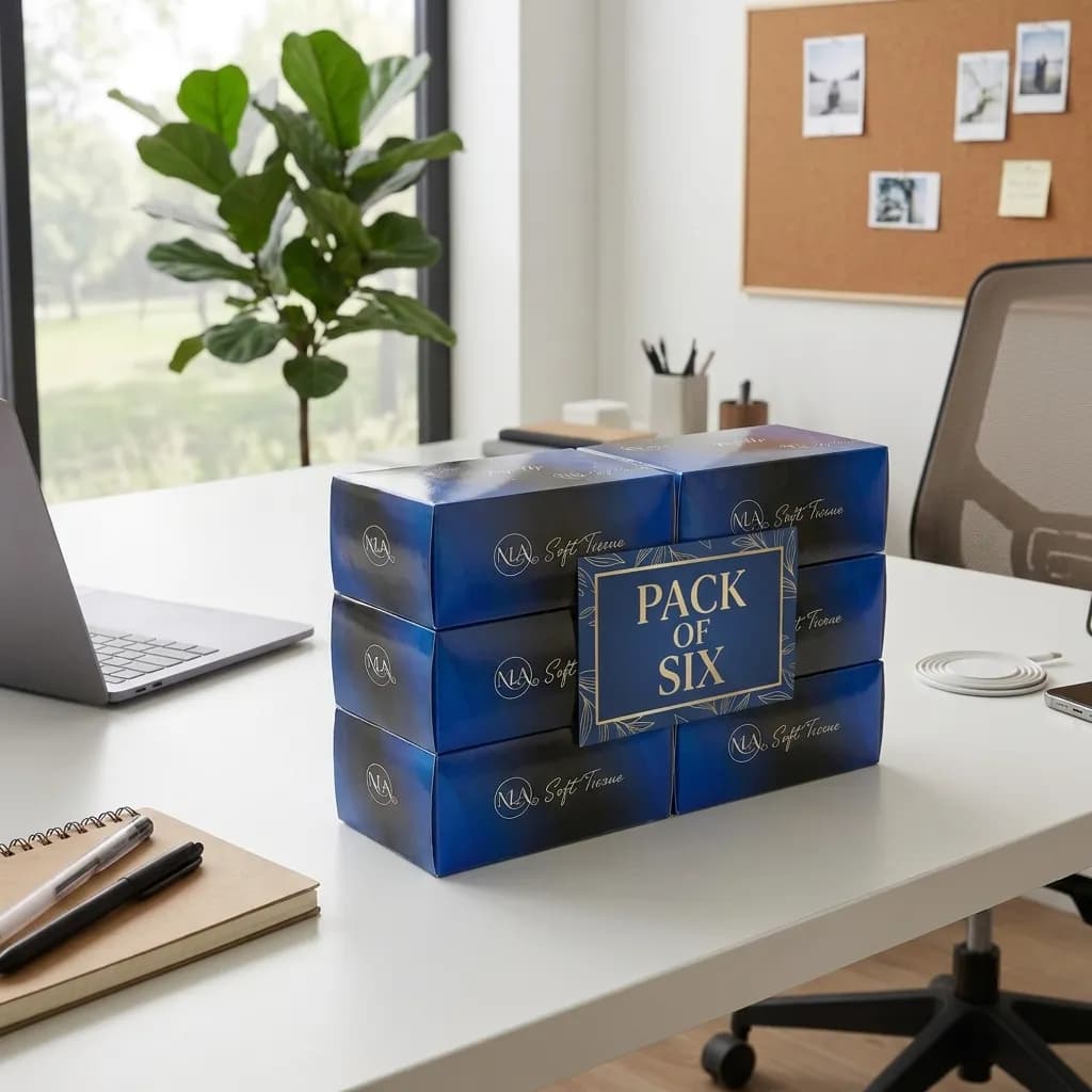 MA Soft Pop Up Facial Tissues (Imported) - Pack of 6 (150 Pcs, 2-Ply)
