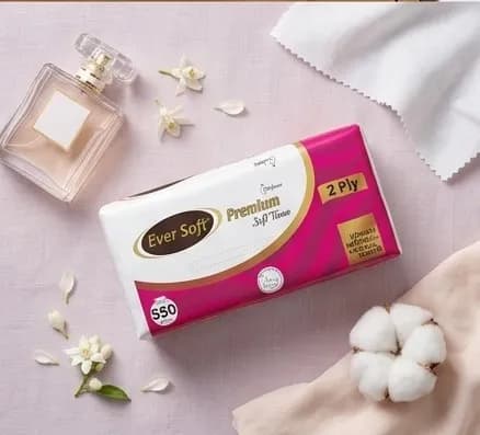 Ever Soft Premium Perfumed Soft Tissue 2 Ply – Pink Pack | 550 Tissues