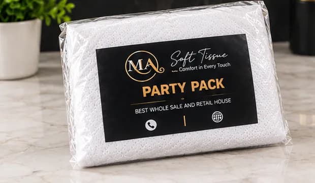 MA Soft Party Pack Tissues (White) – Pack of 6